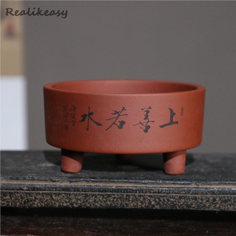 Yixing maceta de barro púrpura - Bonsai Tree Zen Garden reseña y precio