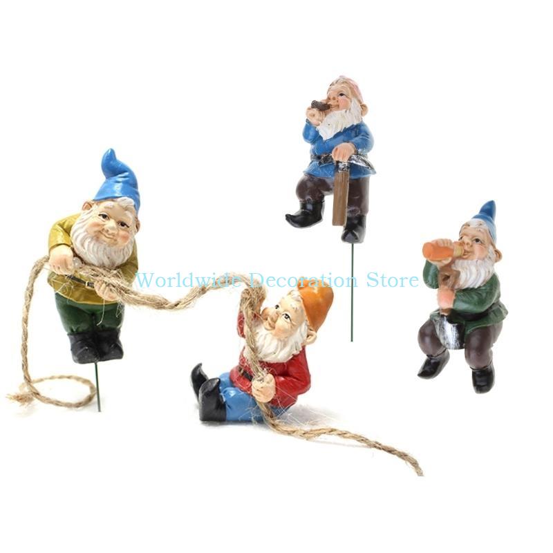 Q39B 4pcs Figuras resina enana - Bonsai Garden Layout reseña y precio