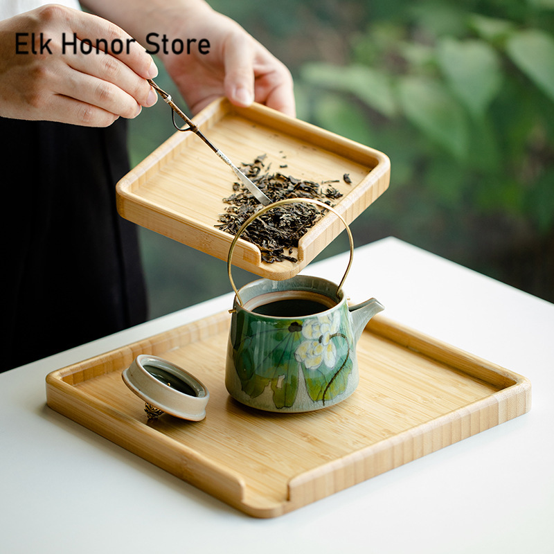 Bandeja de comida de bambú chi - Bonsai Garden Home reseña y precio