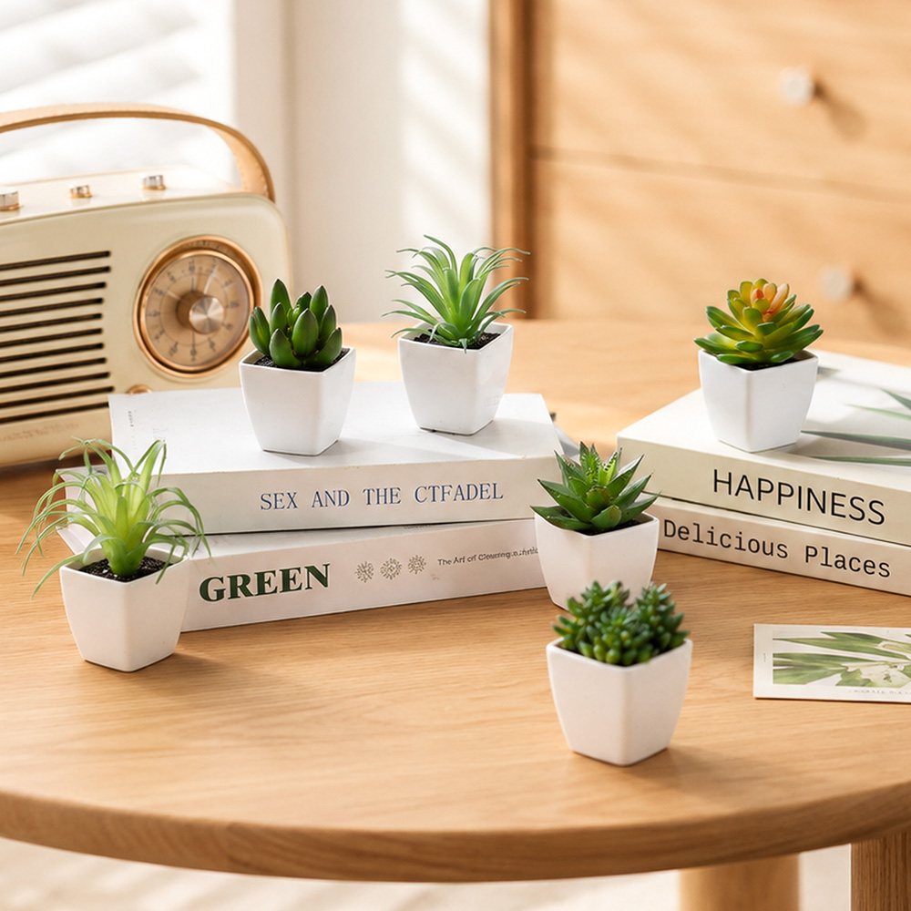6 Piezas de Plantas Suculentas - Bonsai Garden Restaurant reseña y precio