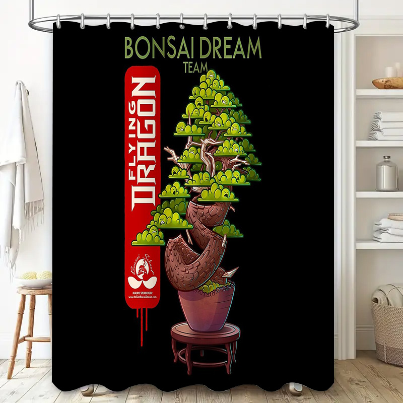 Cortina de ducha de árbol bons - Bonsai Tree Zen Garden reseña y precio