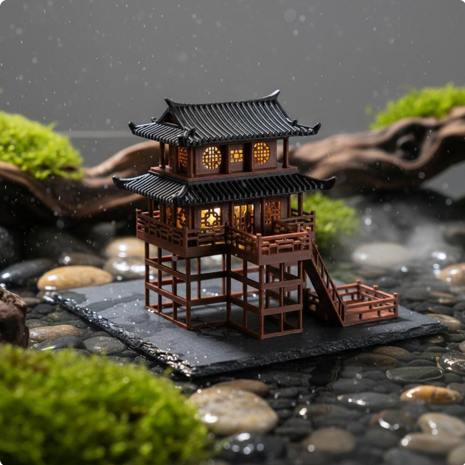Miniatura de Pagoda de Plástic - Landscape Bonsai Garden reseña y precio